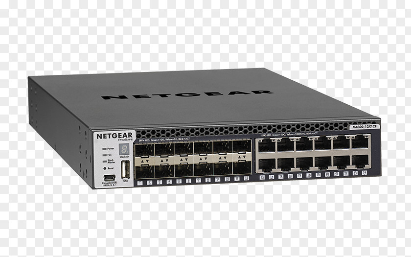 10 Gigabit Ethernet Stackable Switch Network NETGEAR ProSAFE M4300-8X8F PNG