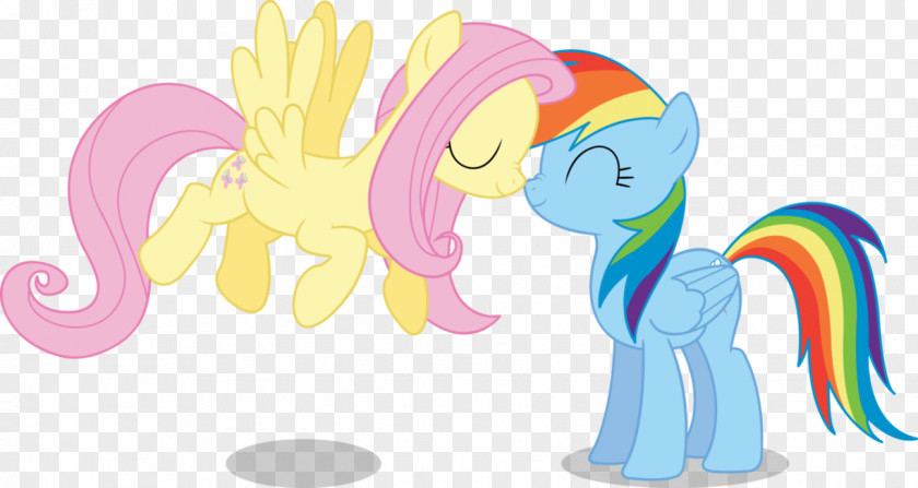 Fluttershy And Rainbow Dash Kiss My Little Pony PNG