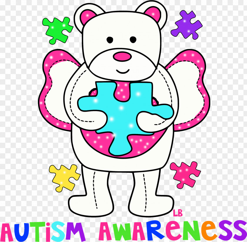 Happy Magenta National Autism Day PNG