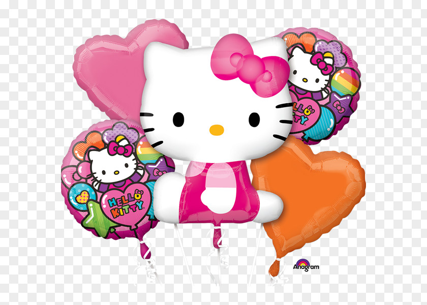 Hello Kitty Mylar Balloon Birthday Party PNG