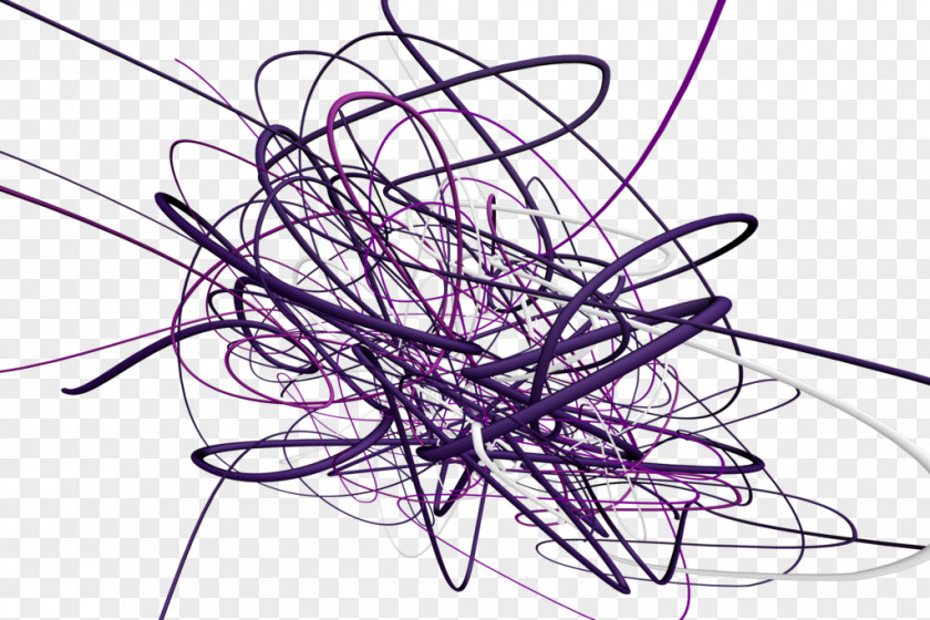 Purple Line Three-dimensional Space Shape PNG