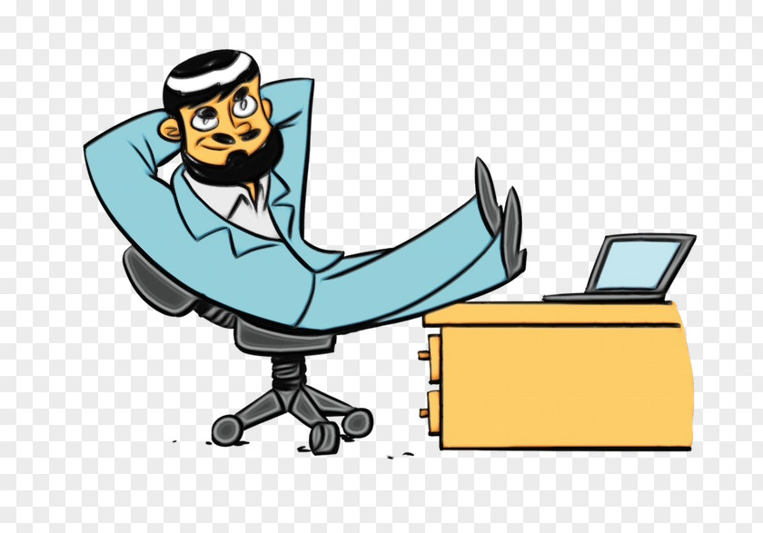 Sitting Furniture Watercolor Cartoon PNG