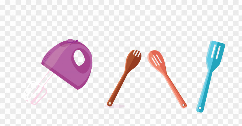 Vector Color Tableware Kitchen Tools Spoon Tool Fork PNG