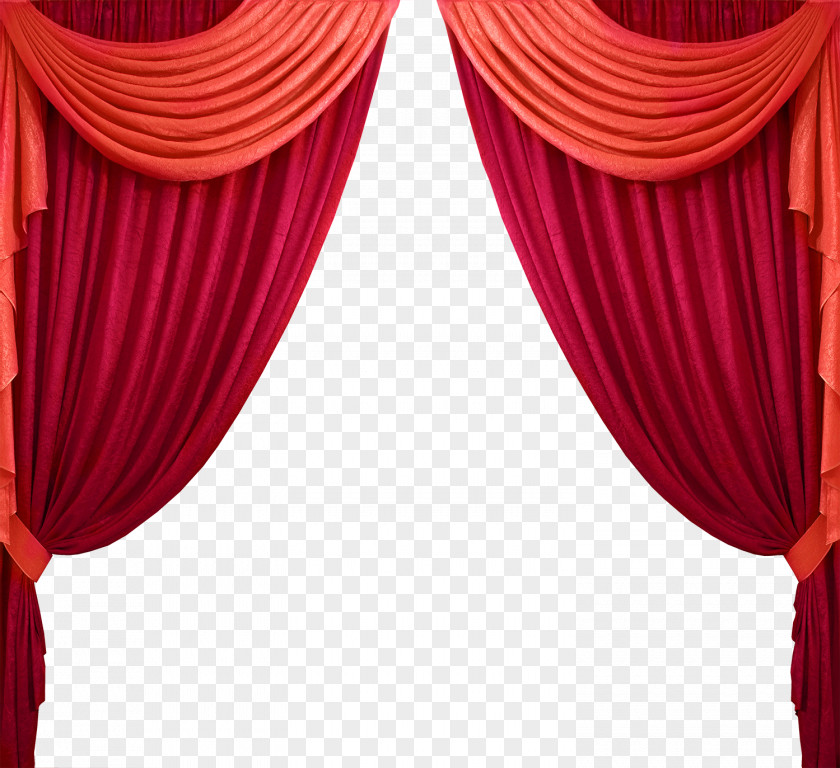 Color Red Stage Curtains Theater Drapes And PNG