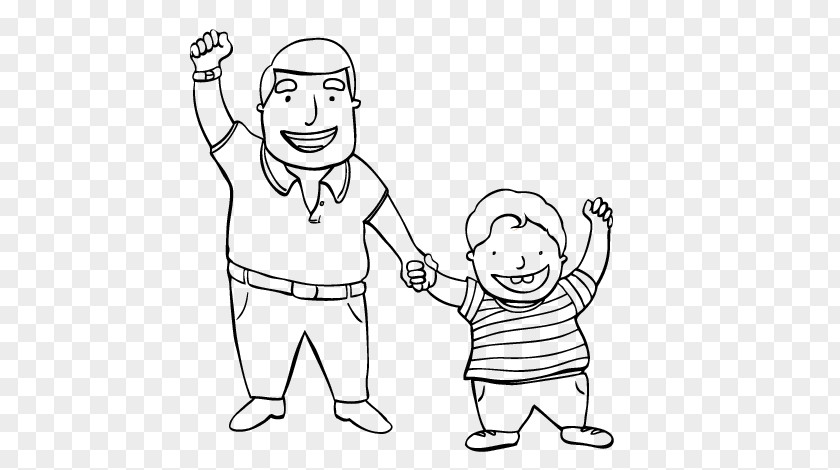 Padre E Hijo Coloring Book Father Son Drawing Child PNG