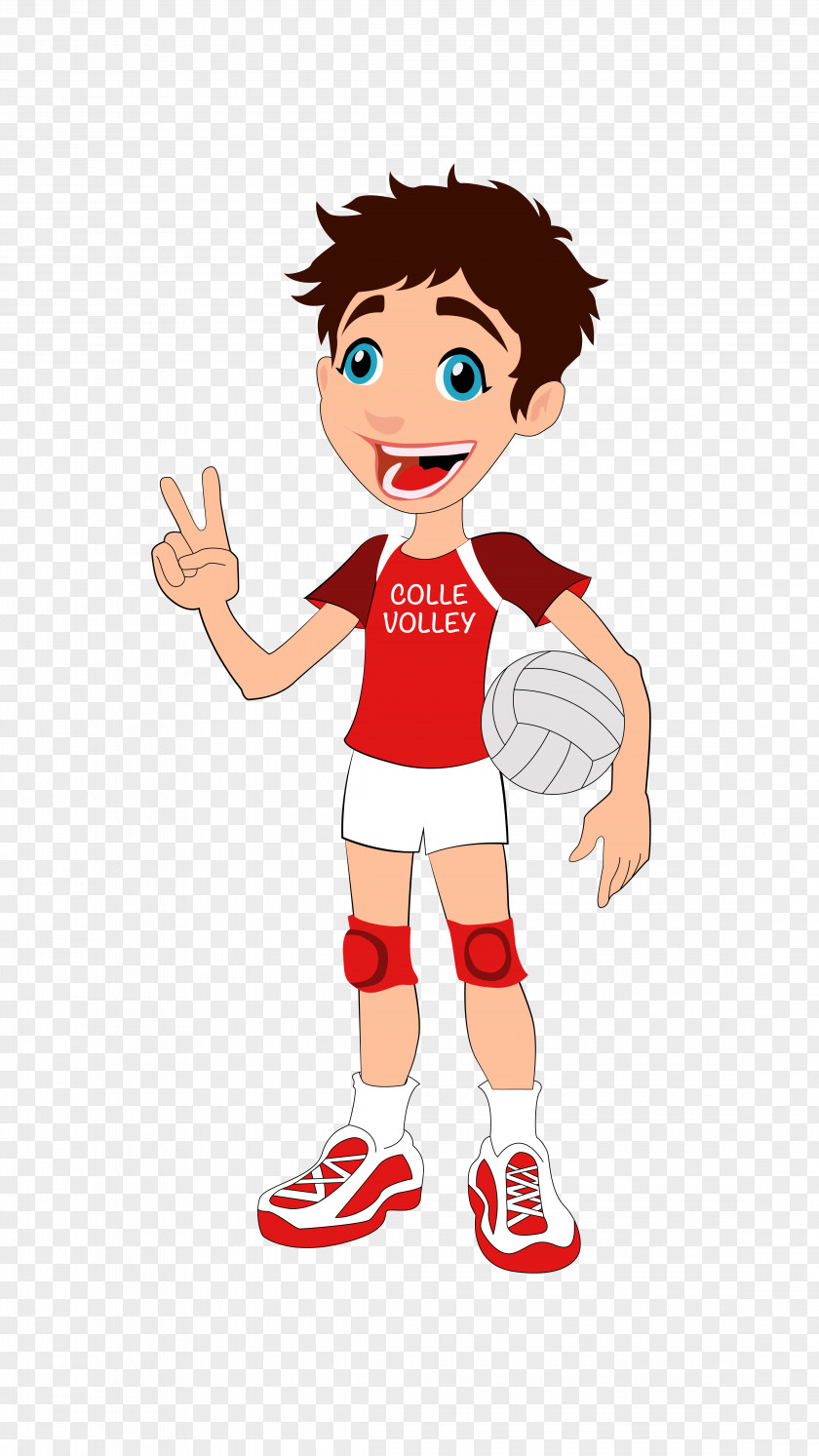 Style Gesture Volleyball Cartoon PNG