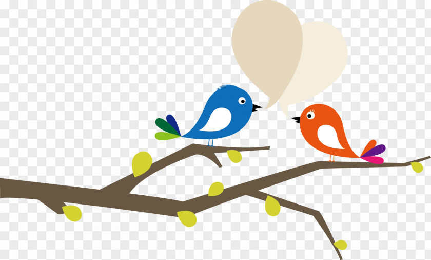 Vector Birds Lovebird Cartoon Clip Art PNG