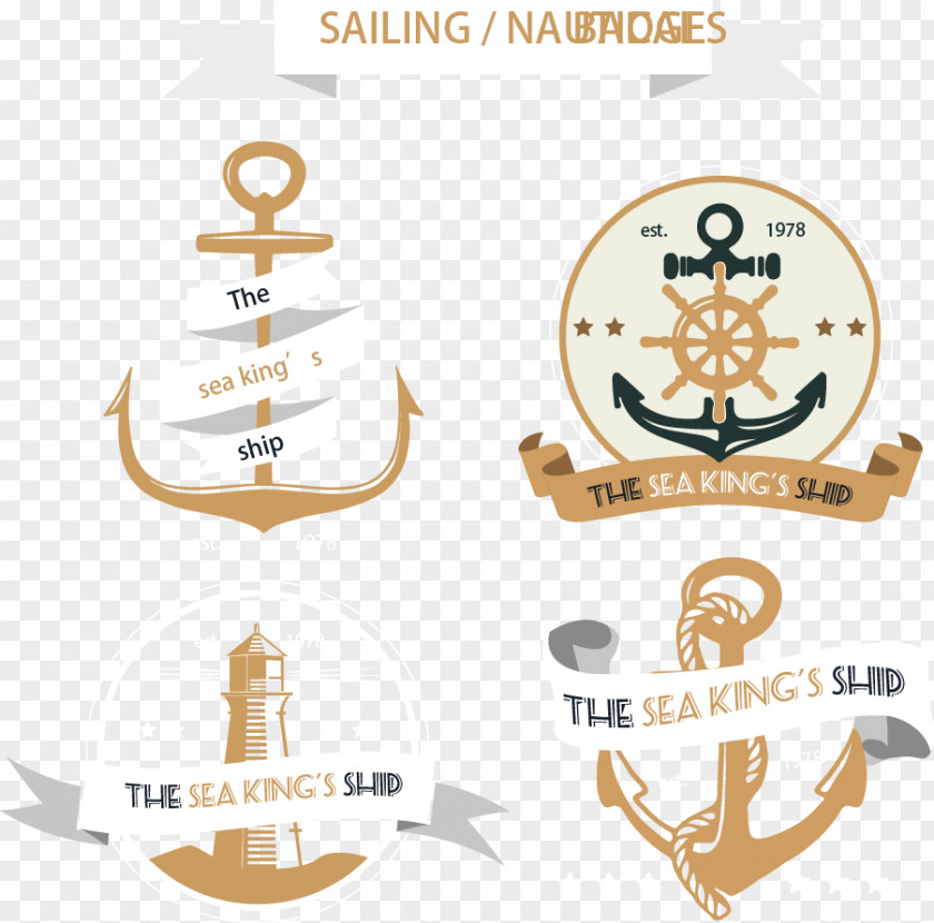 Vector Hand-painted Sailing Icon Brand Body Piercing Jewellery Pattern PNG