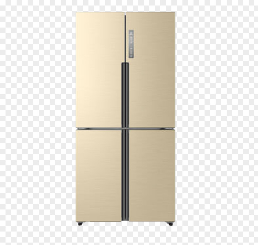 Champagne Gold Concise Door Four Refrigerator Haier Home Appliance PNG