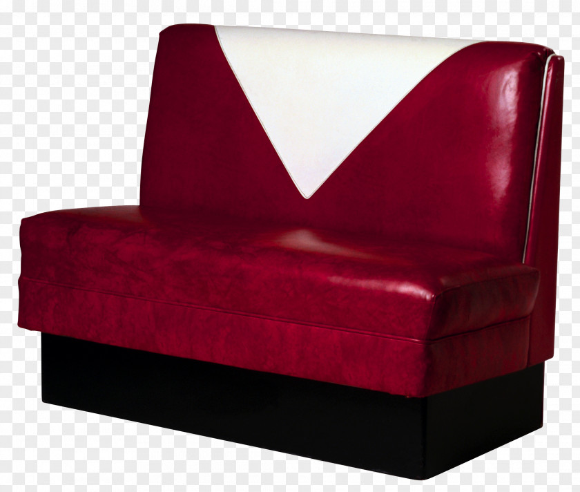Transparent Red Dining Booth Picture Furniture Couch PNG
