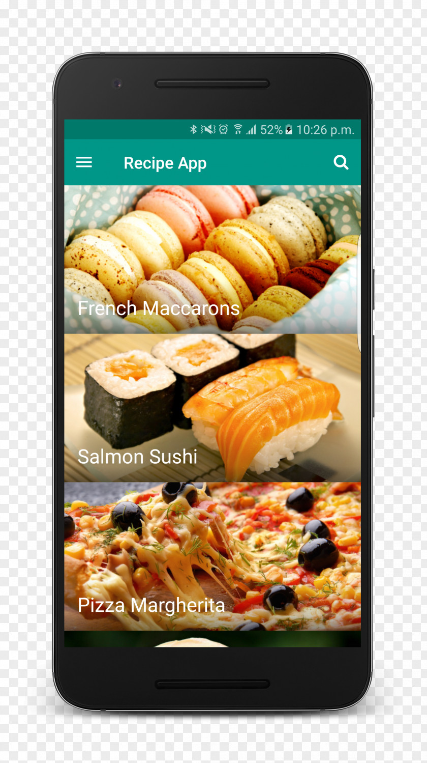 Android Recipe Mobile Phones App Development Template PNG
