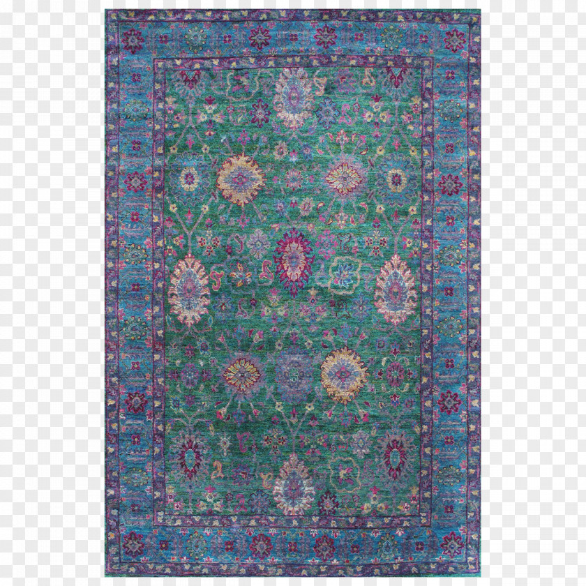 Carpet Paisley Textile Suzani Silk Green PNG