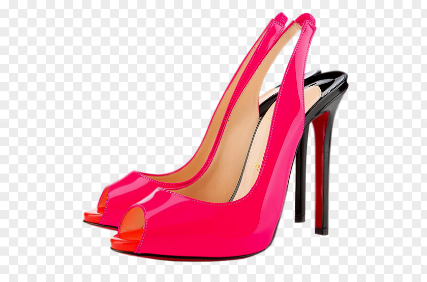 Sandal Slingback Peep-toe Shoe High-heeled Court PNG
