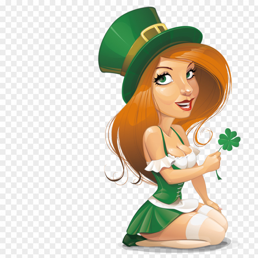 Take The Little Witch Of Green Leaves Cartoon Female Clip Art PNG