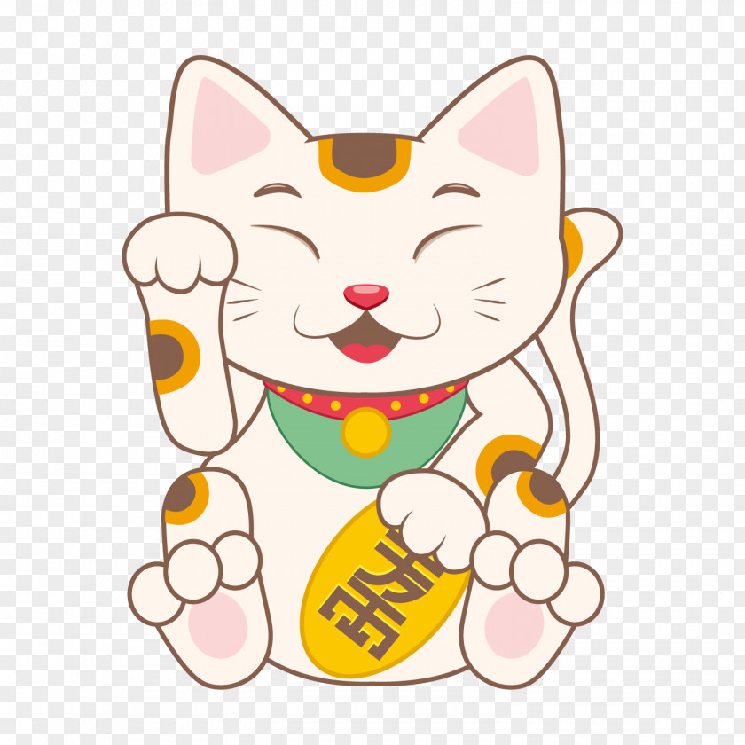 Vector Lucky Cat Cartoon Maneki-neko Royalty-free Illustration PNG