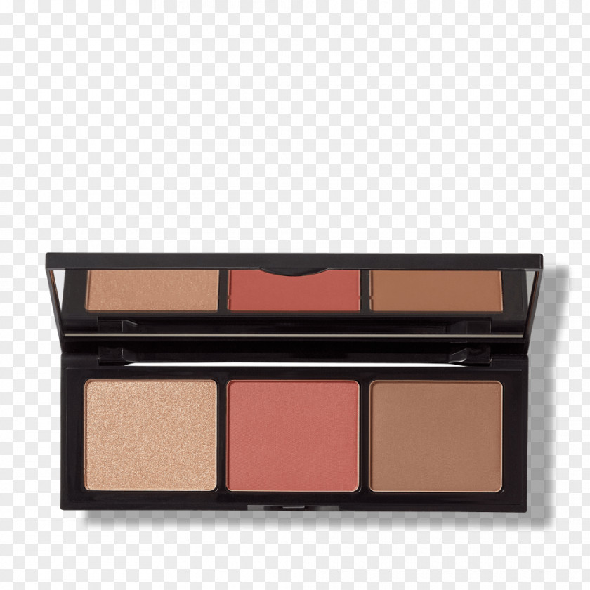 Eyeshadow Compact Cosmetics Palette Travel Bronzer Face Powder PNG