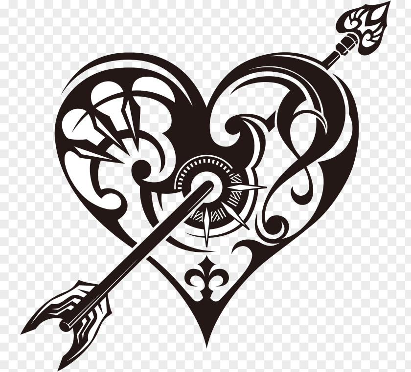 Heart Tattoo Drawing Clip Art PNG
