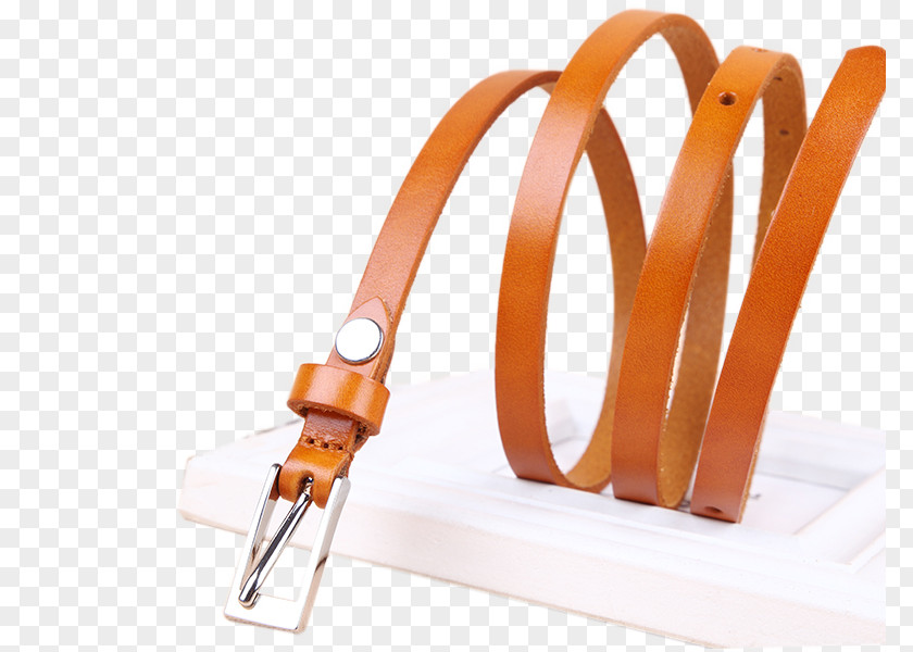 Korean Version Of The First Layer Leather Can Be Changed Short Female Fine Decorative Belts Icon PNG