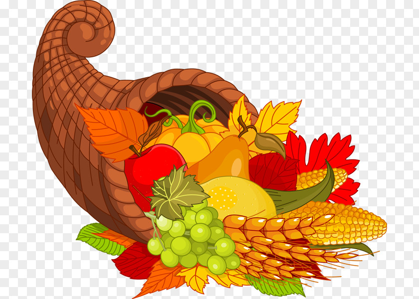 Thanksgiving Clip Art Cornucopia Turkey Meat Image PNG