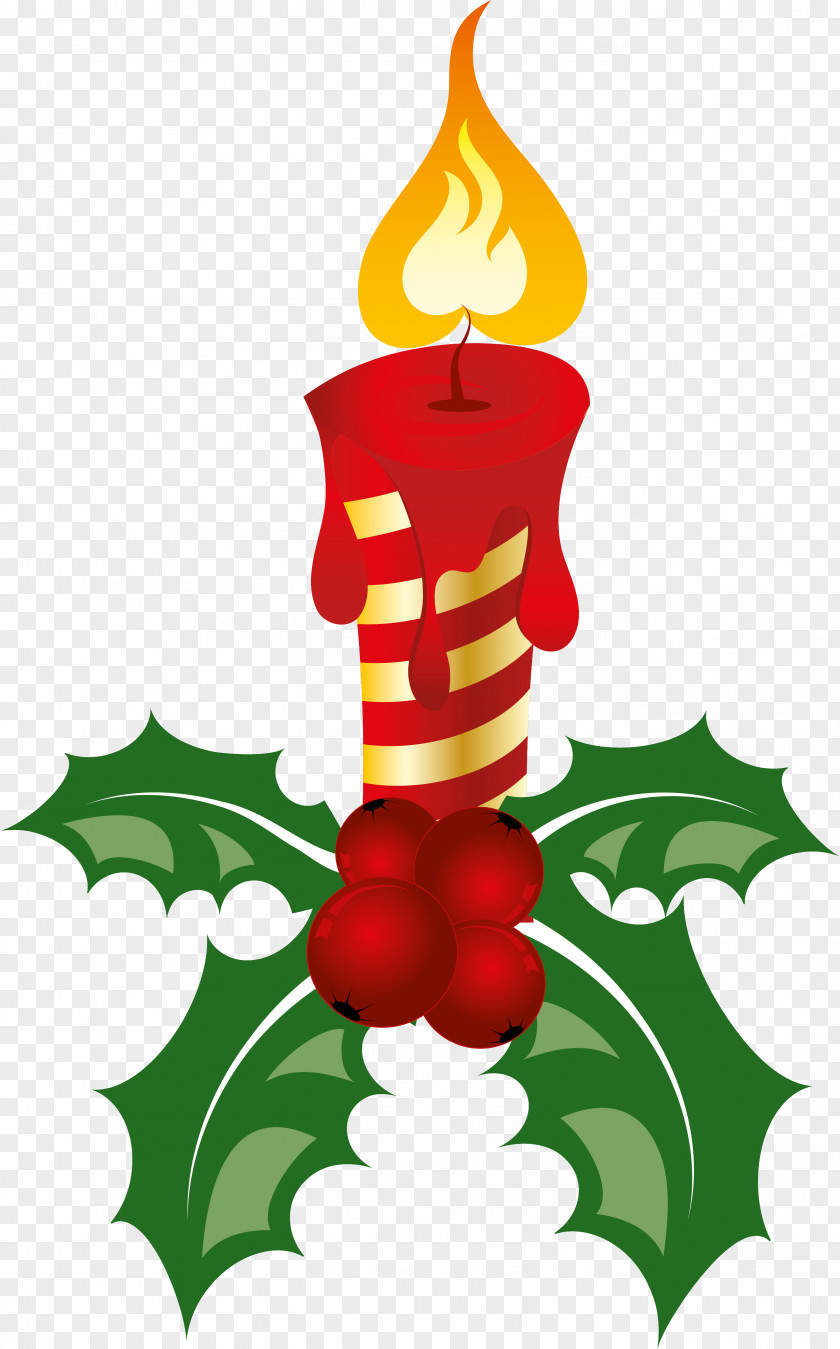 Christmas Tree Candle Ornament Clip Art PNG