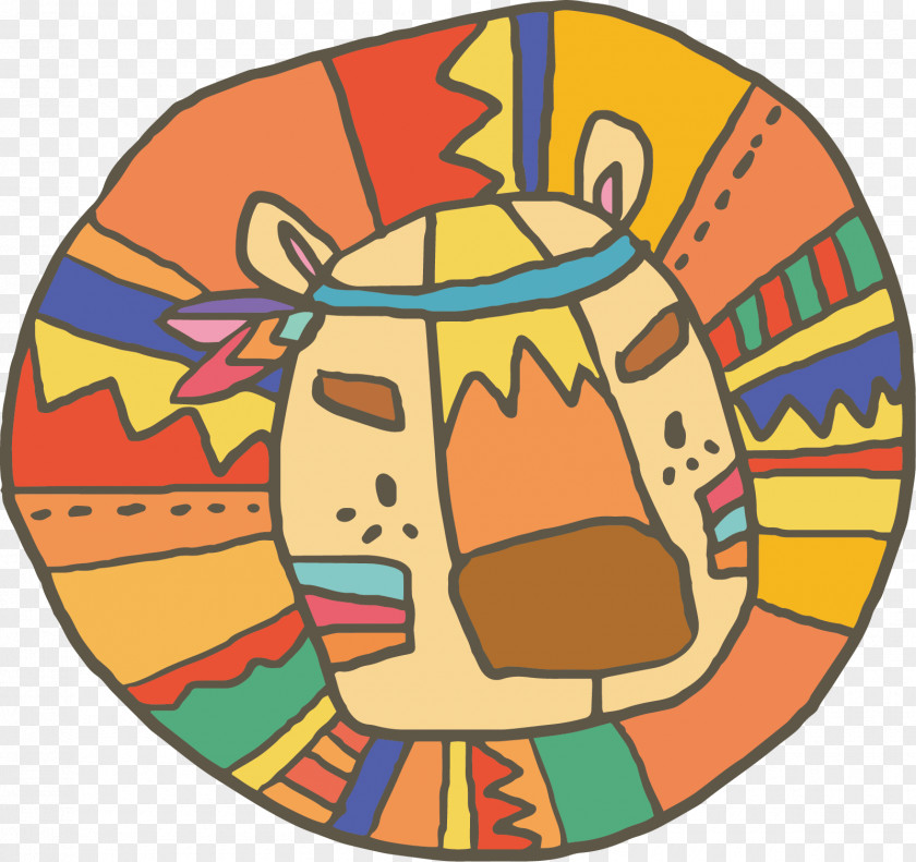 Color Donkey Vector Drawing Clip Art PNG