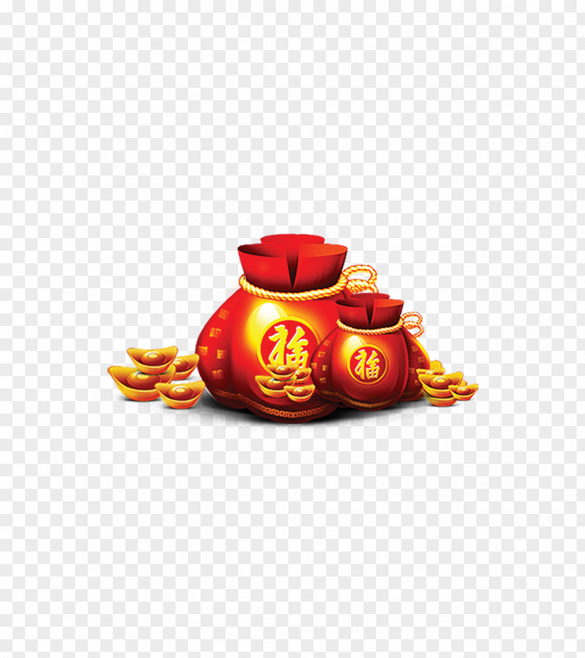 Purse Chinese New Year Red Envelope Lunar Sycee Bag PNG