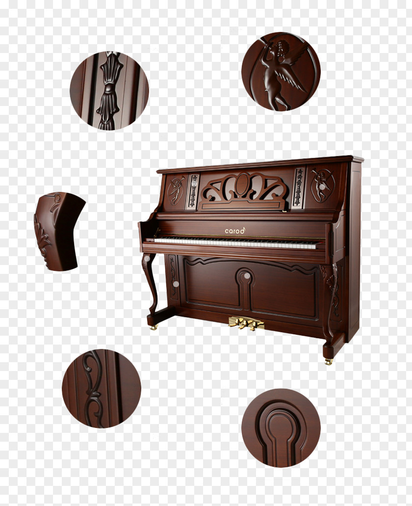 CAROD Kharod New High-end Detail View Of The Upright Piano Grand Musical Keyboard Instrument PNG