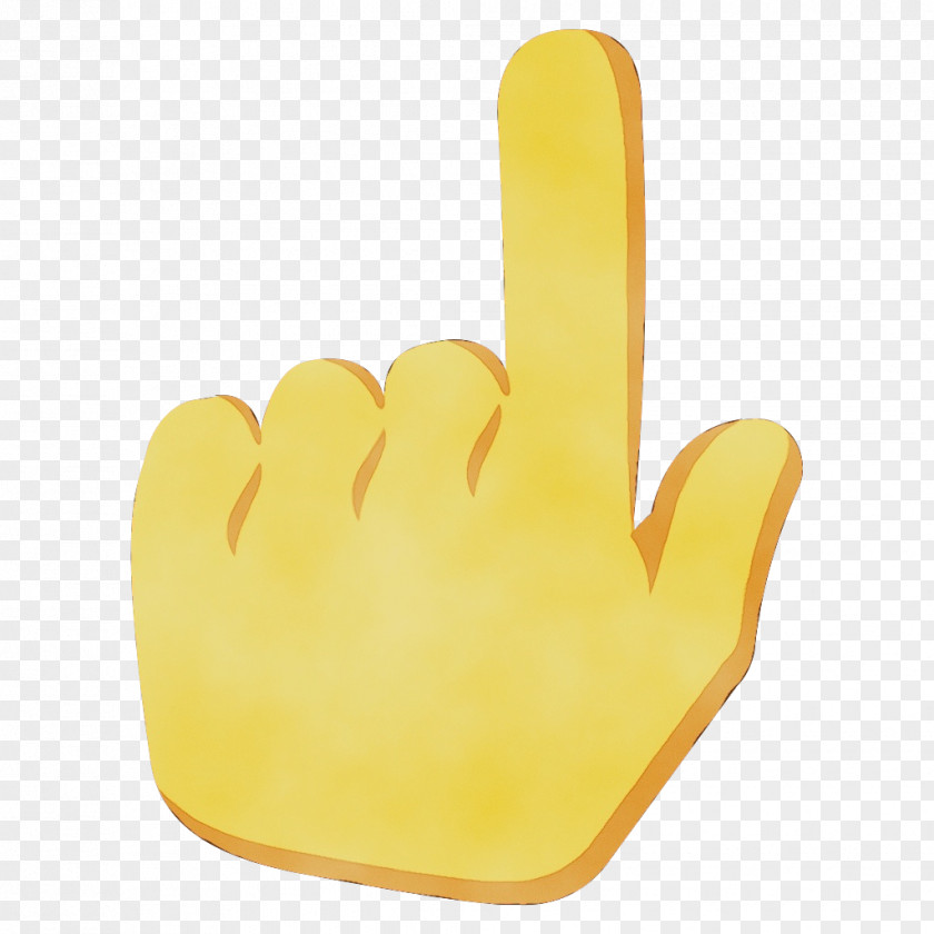 Yellow Finger Hand Glove Gesture PNG
