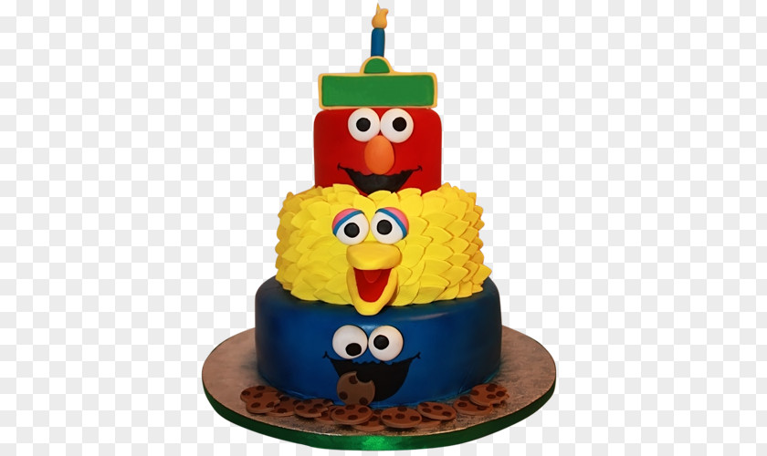 Multi-layer Birthday Cake Cupcake Cookie Monster Elmo Butter PNG