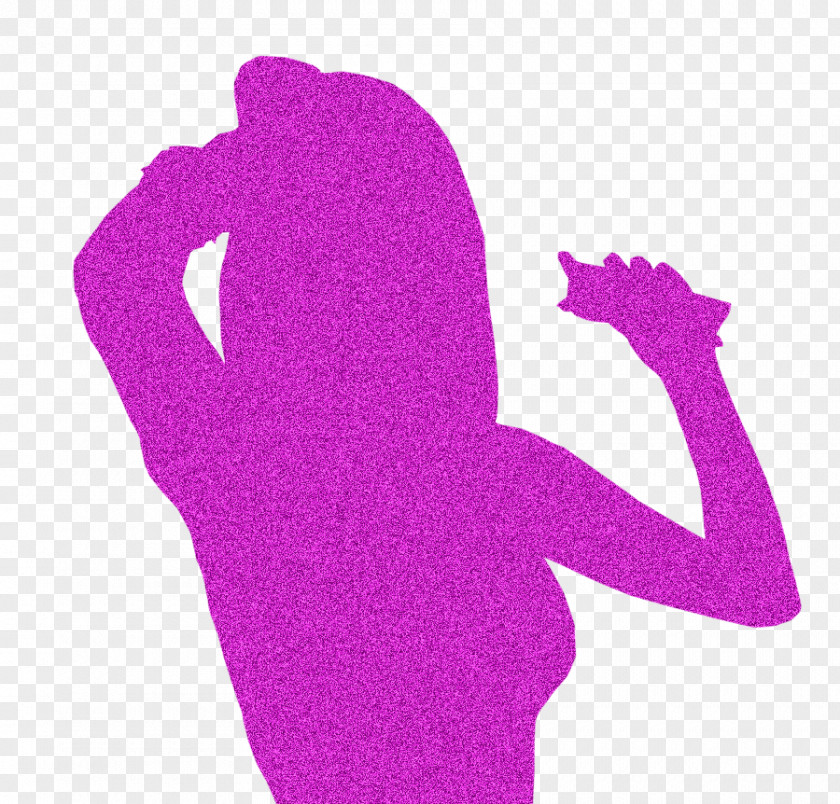 Silhouette Glitter Thumb PNG