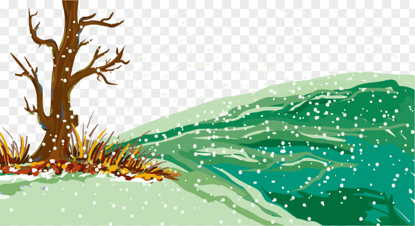 Snow Snowy Trees Vector Material Tree Euclidean PNG