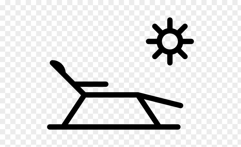 Sunbed Icon Design PNG