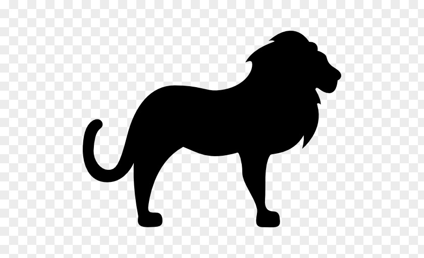 Animal Silhouettes White Lion Clip Art PNG