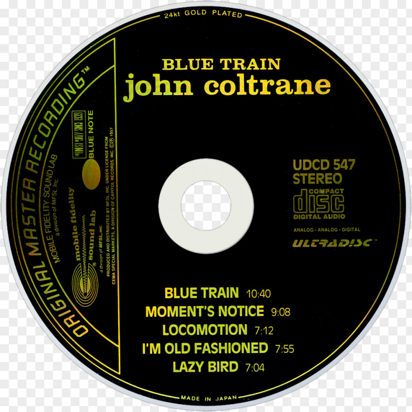Coltrane Compact Disc Blue Train Phonograph Record LP Jpn (jabatan Pendaftaran Negara) PNG