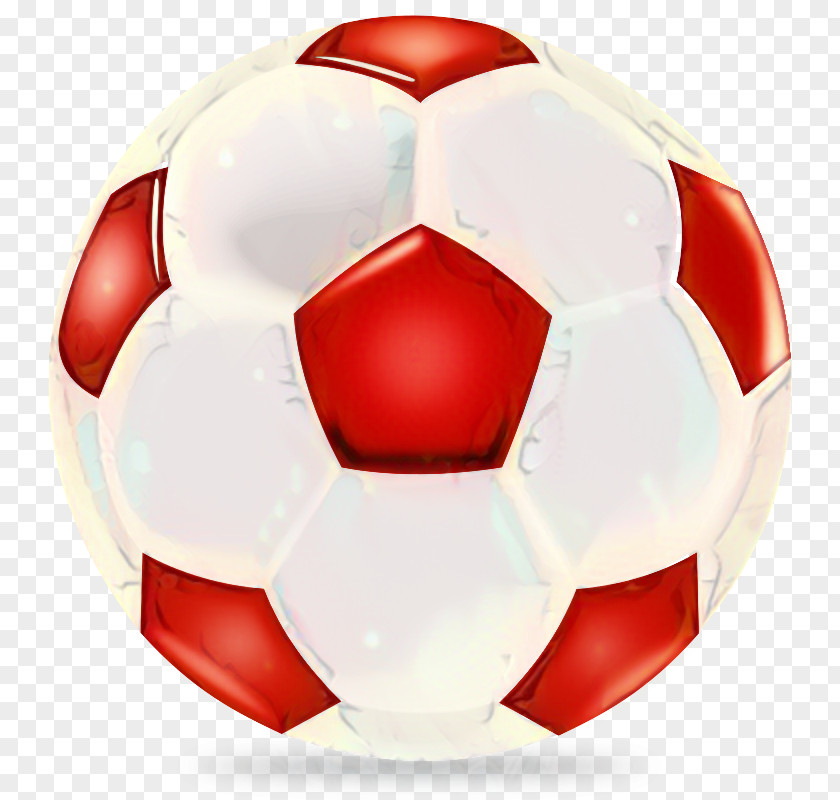 Sports Equipment Red Soccer Ball PNG