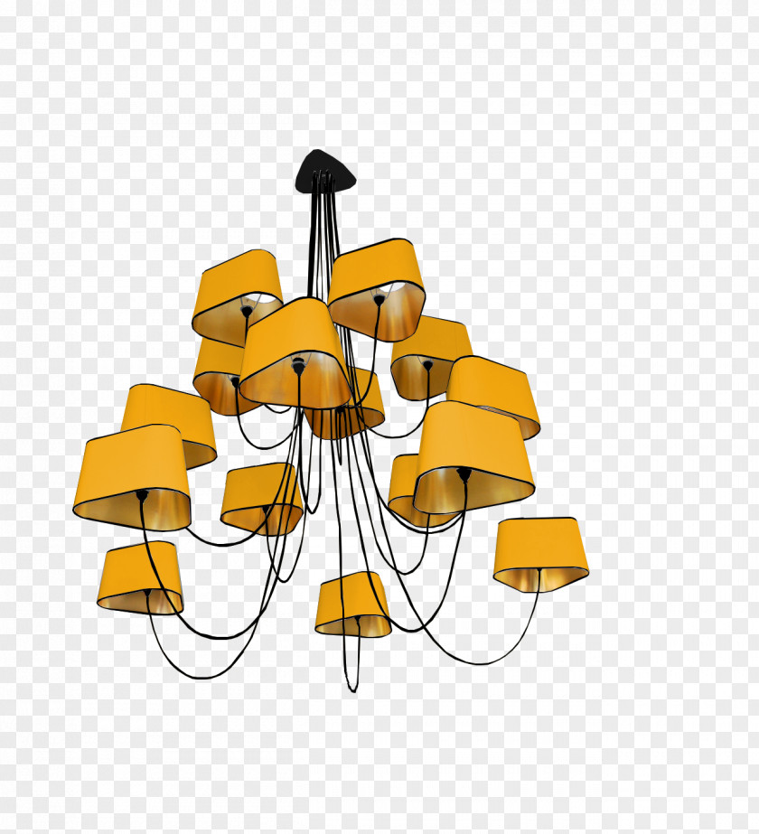 Light Chandelier Lighting Yellow Fixture PNG