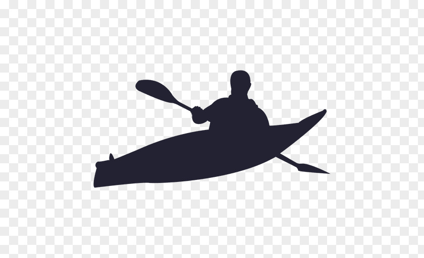 Silhouette Canoeing And Kayaking PNG
