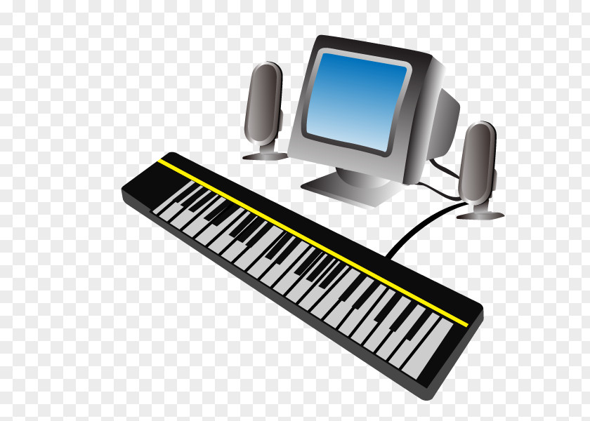 Vector Computer Keyboard Digital Piano Electric Electronic Musical PNG