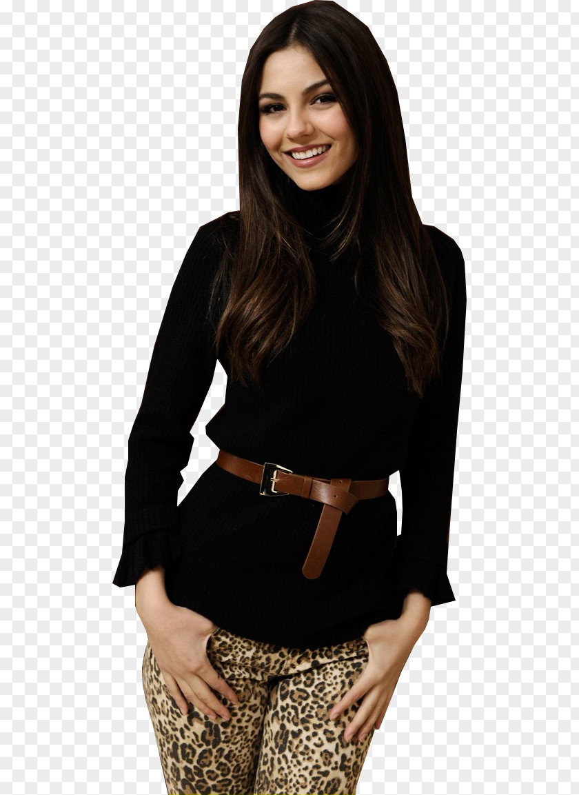 Actor Victoria Justice Model Sleeve Photo Shoot PNG