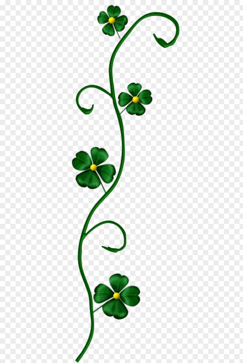 Saint Patrick's Day Four-leaf Clover Petal Clip Art PNG