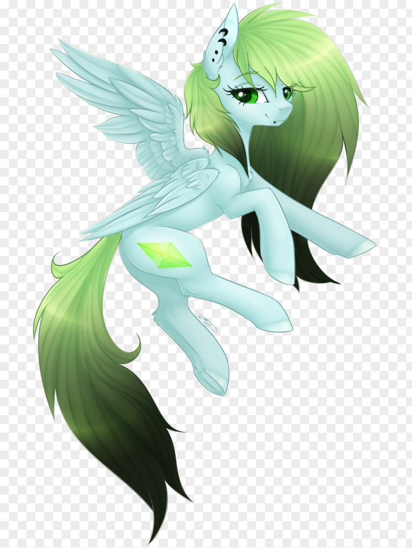 Fairy Marine Mammal Horse Green PNG