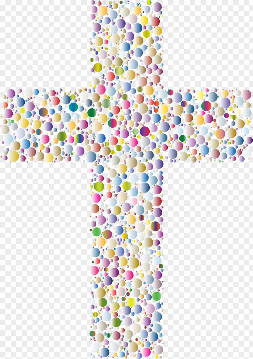 Floral Vintage Christian Cross Color Crucifix Clip Art PNG