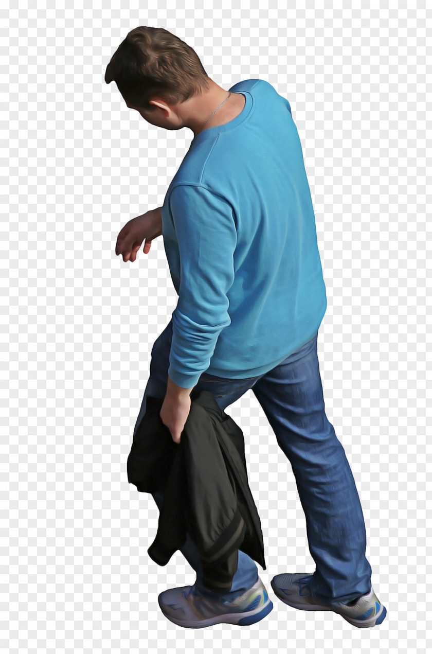 Tshirt Sitting Standing Blue Turquoise Shoulder Teal PNG