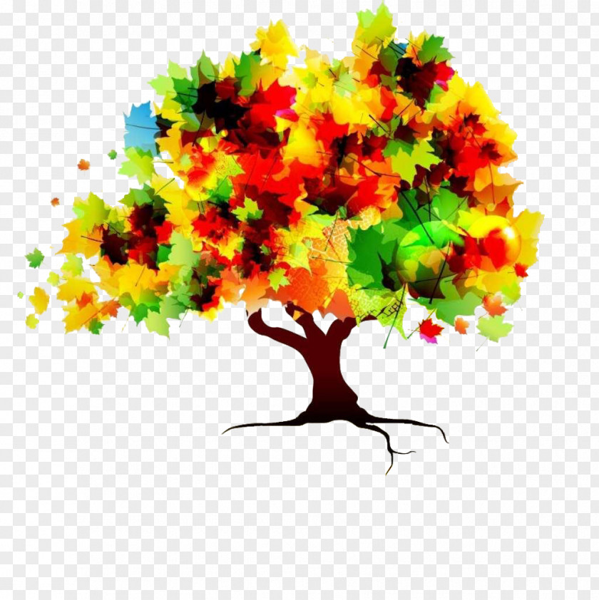 Bright Color Abstract Tree PNG color abstract tree clipart PNG