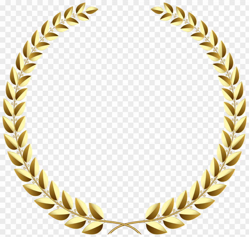 Gold Laurel Wreath Clip Art PNG