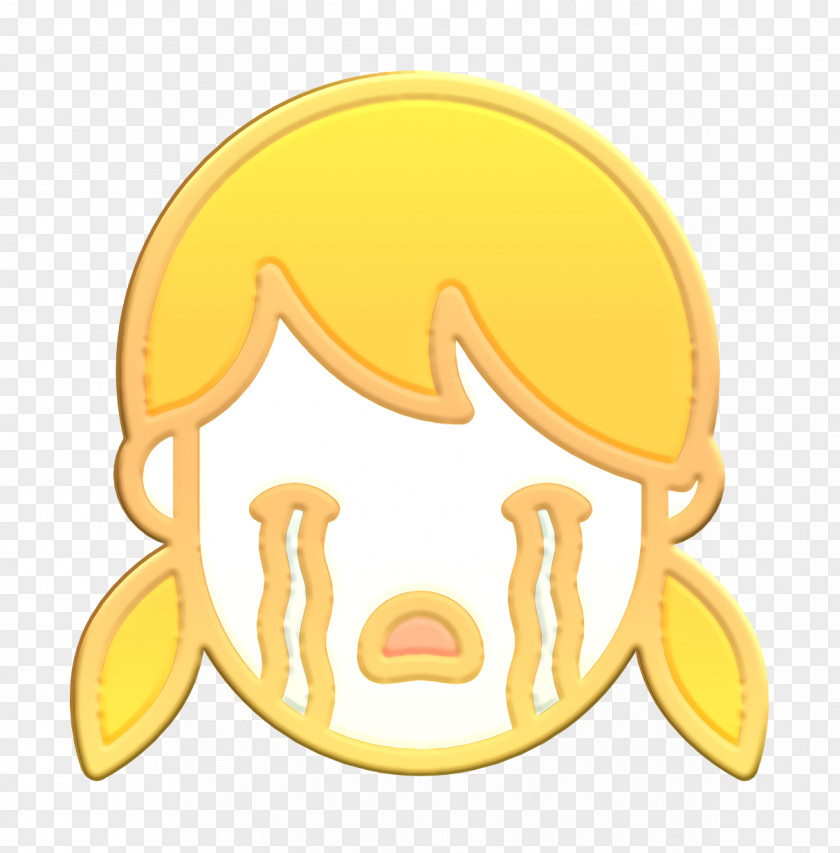 Linear Color Emoticons Icon People Crying PNG