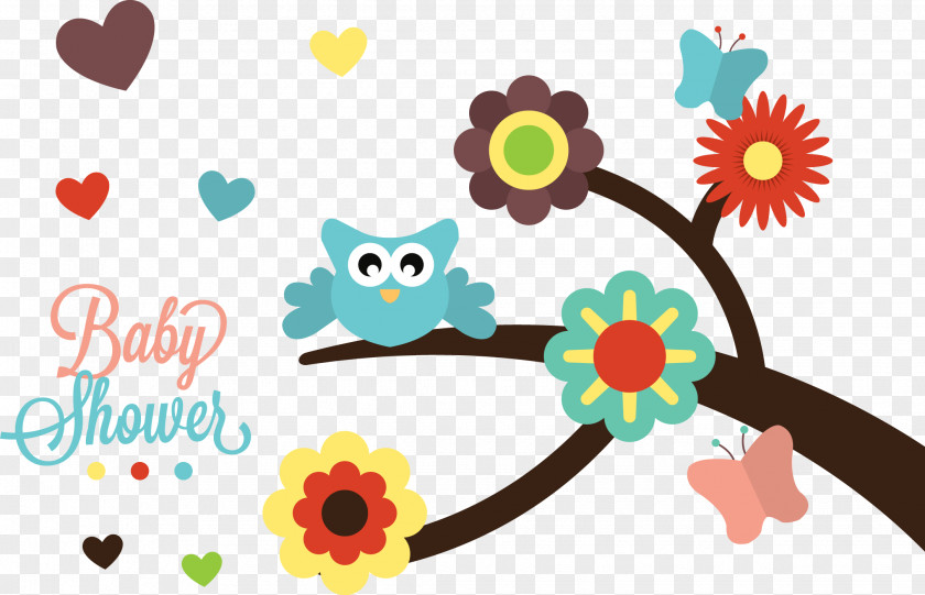 Cartoon Owl Wedding Invitation Baby Shower Greeting Card PNG