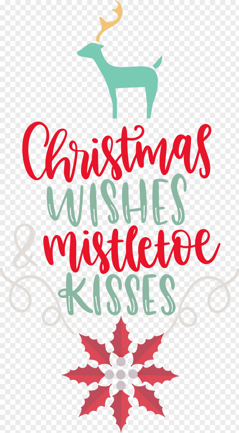 Christmas Wishes Mistletoe Kisses PNG