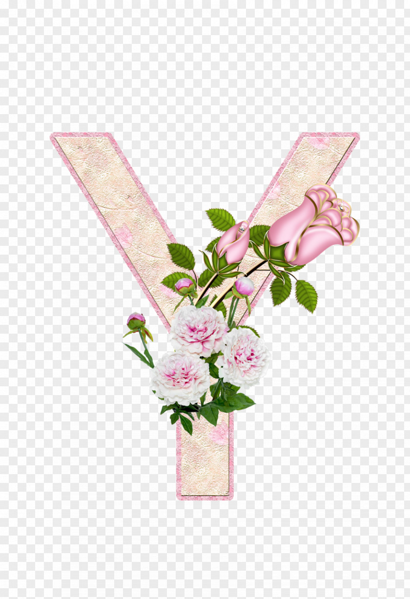 Flower Floral Design Lettering Alphabet PNG