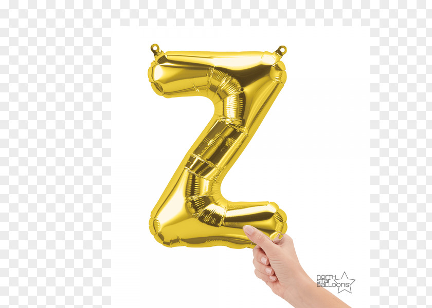 Gold Letter Number View 34 Balloon PNG
